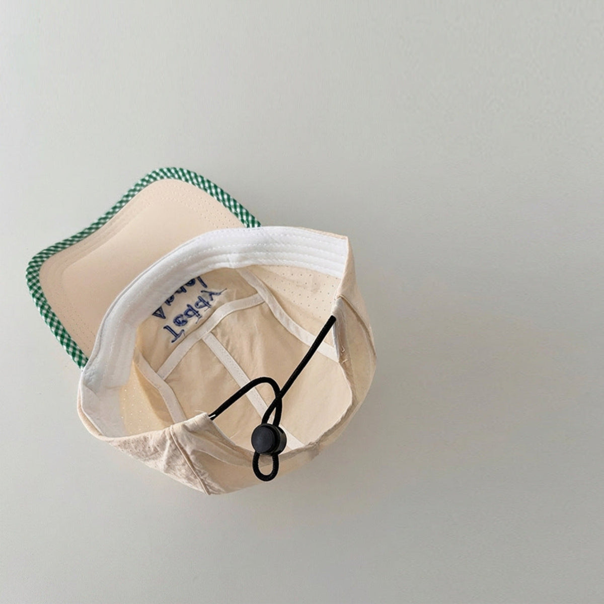 Cream 'Teddy Angel' with Green checky JLTCP0020