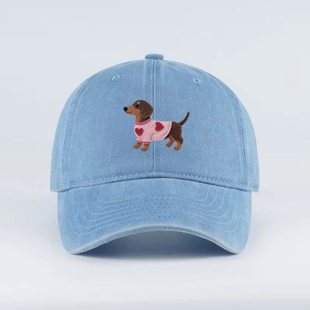Sky Blue Puppy Embroidery Cap JLTCP0026