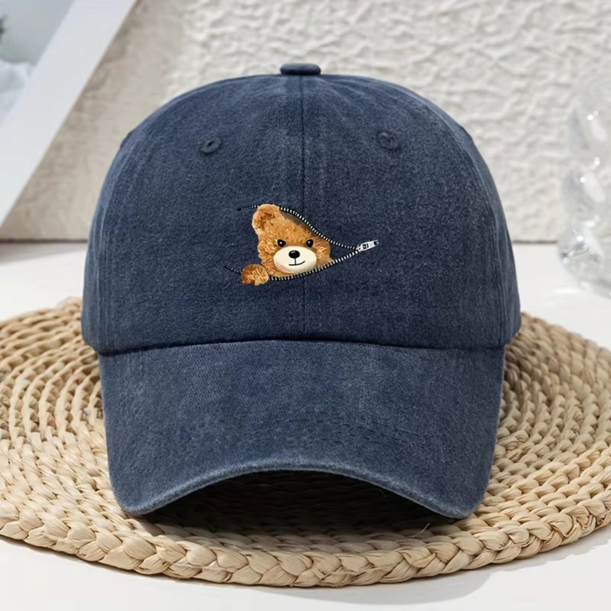 Navy Puppy Embroidery Baseball Cap JLTCP0029