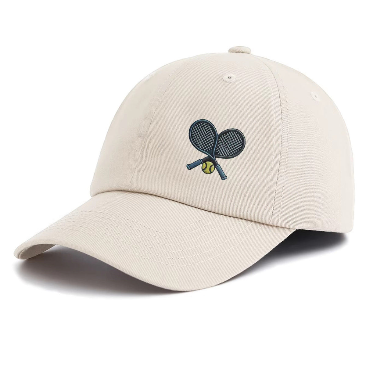 Cream Green Botanical Embroidery Cap JLTCP0030