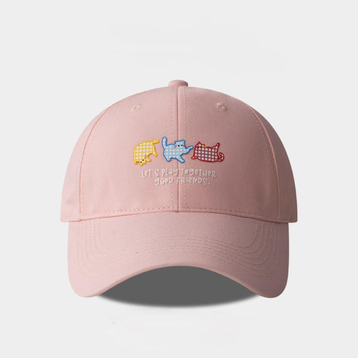 Blush Pink Cartoon Graphic Cap JLTCP0038