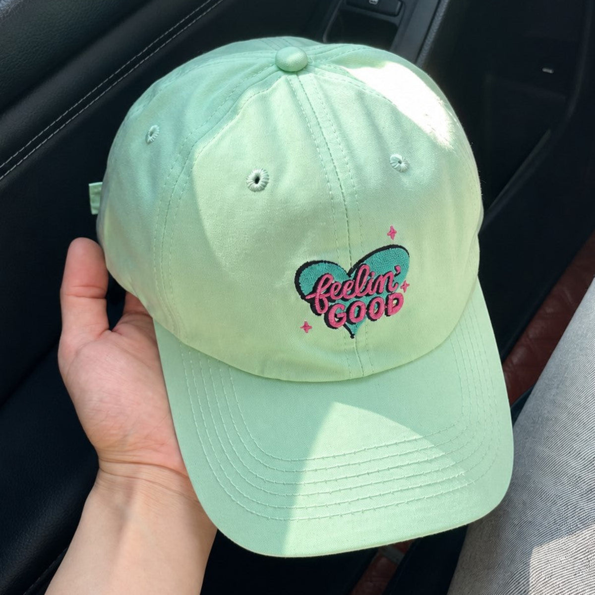 Mint Green Colourful Heart Cap JLTCP0047