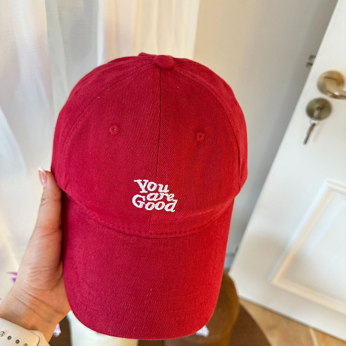 Red 'You Are Good' Baseball Cap JLTCP0050