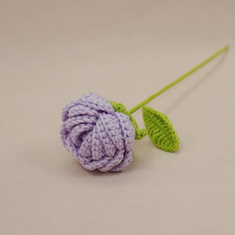 Lavender Rose crochet flowers