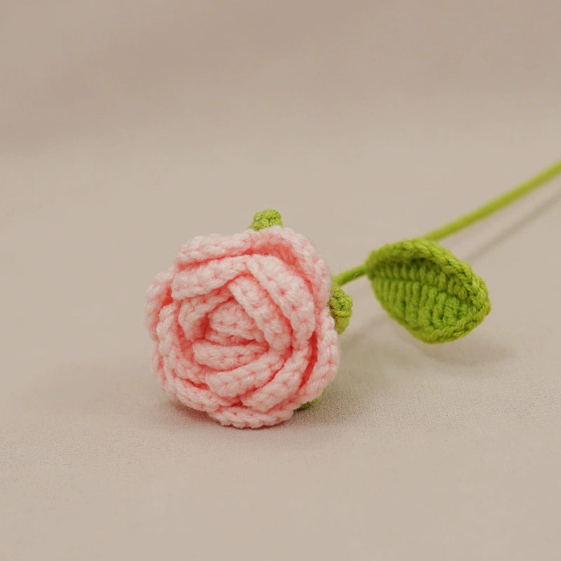 Pink Rose crochet flowers