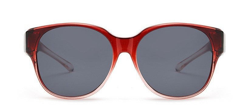 Translucent Red Round Sunglasses JLTG0143