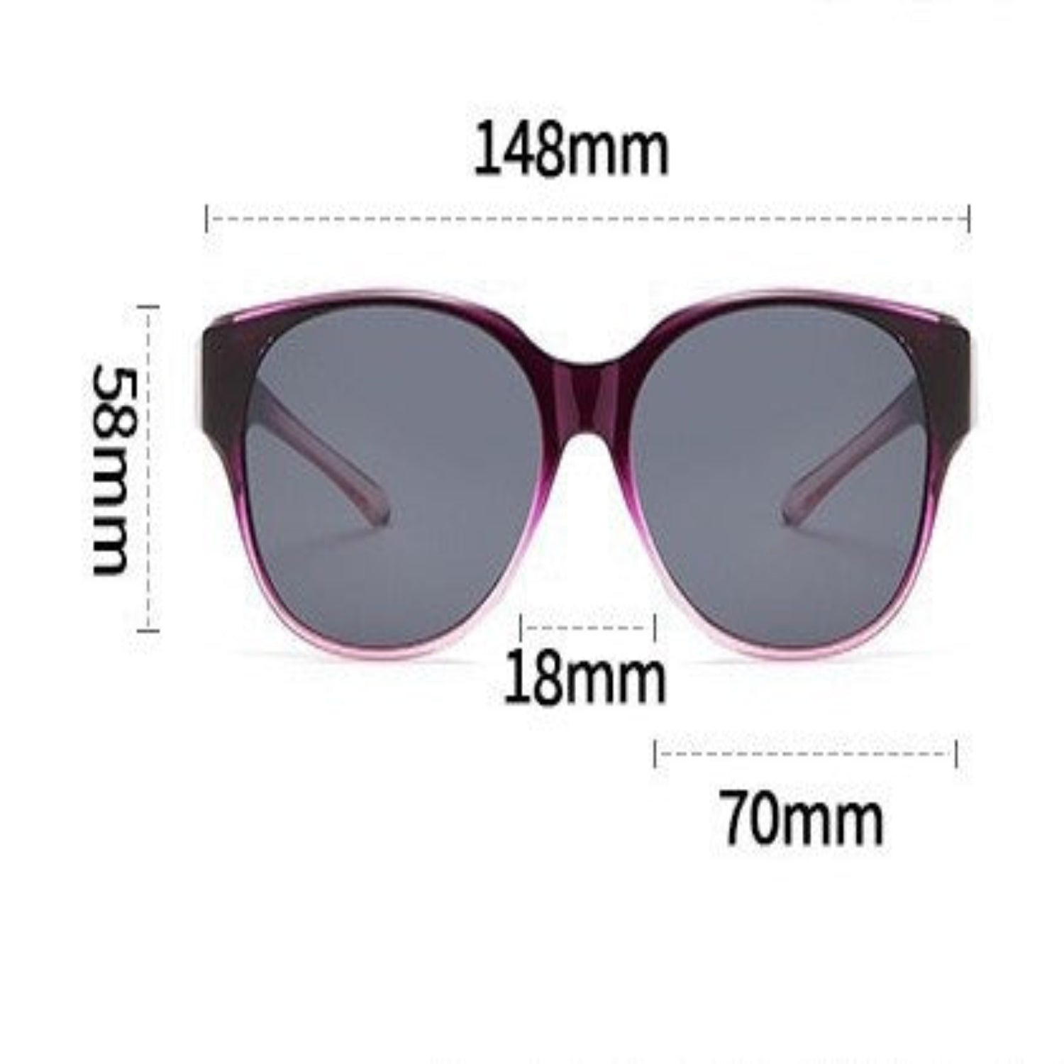 Translucent Purple Round Sunglasses JLTG0144