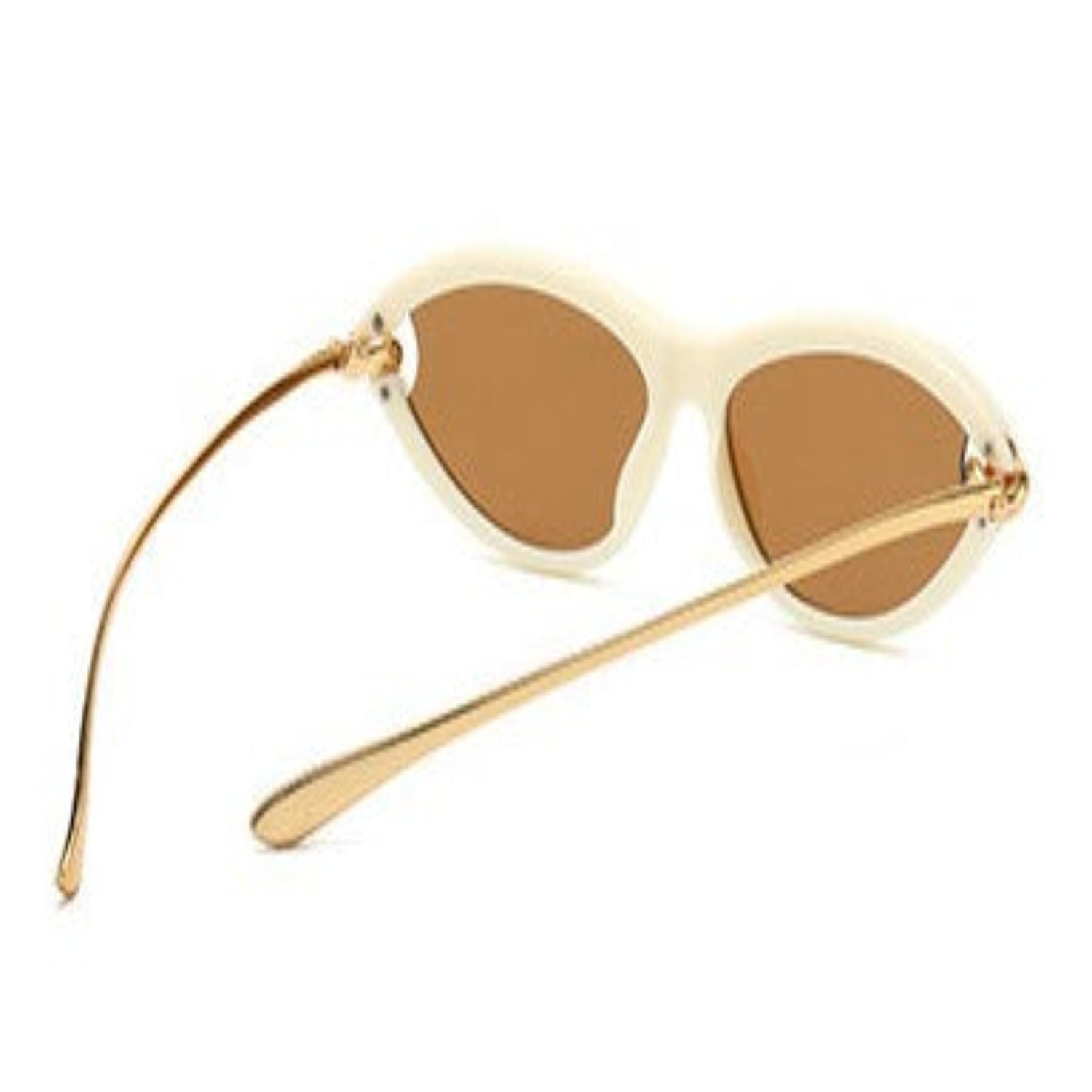 White Cat-Eye Brown  Sunglasses JLTG0170