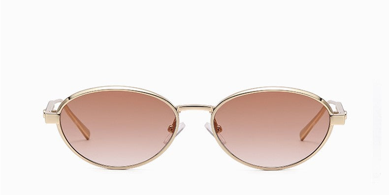 Gold Oval Pink Sunglasses JLTG0172