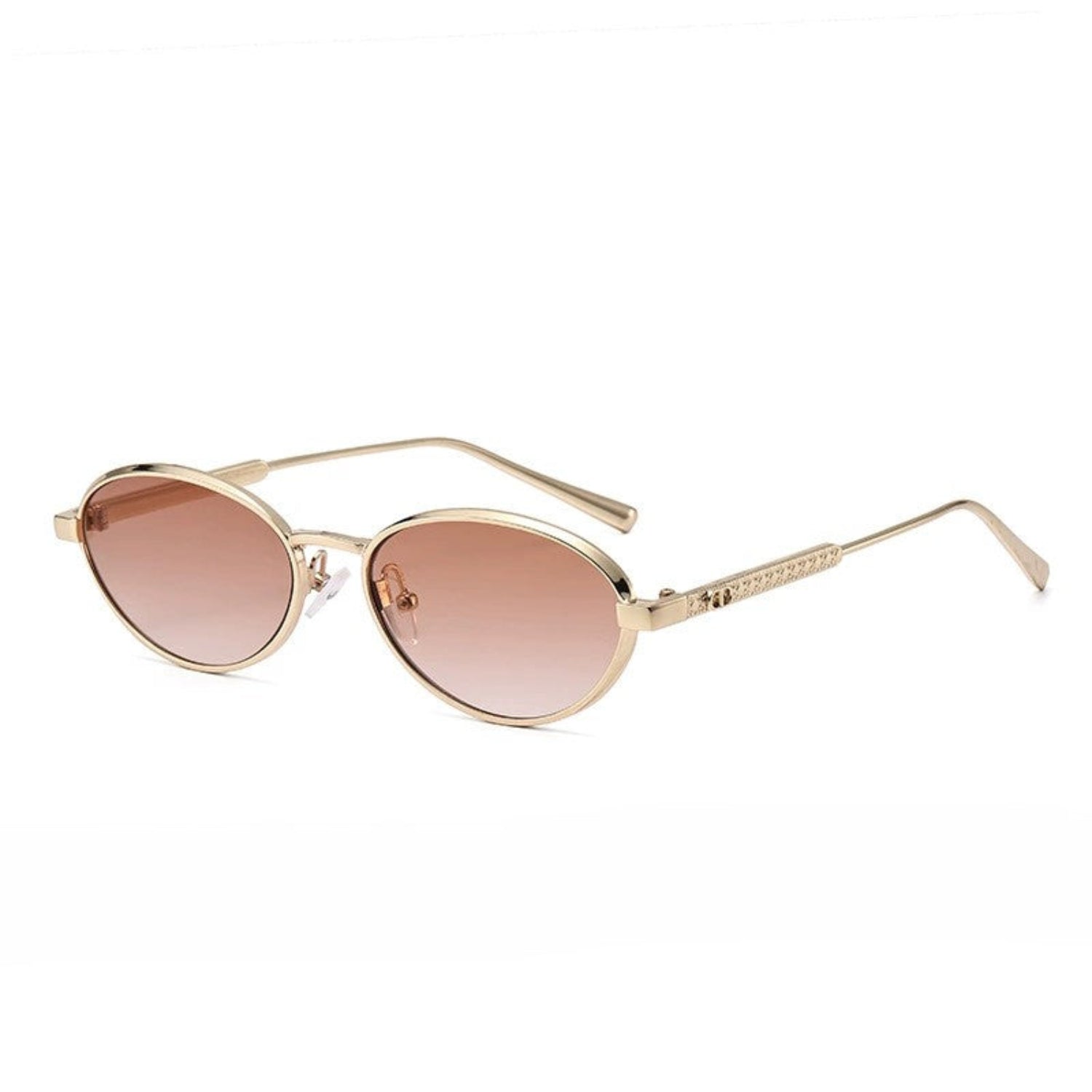 Gold Oval Pink Sunglasses JLTG0172
