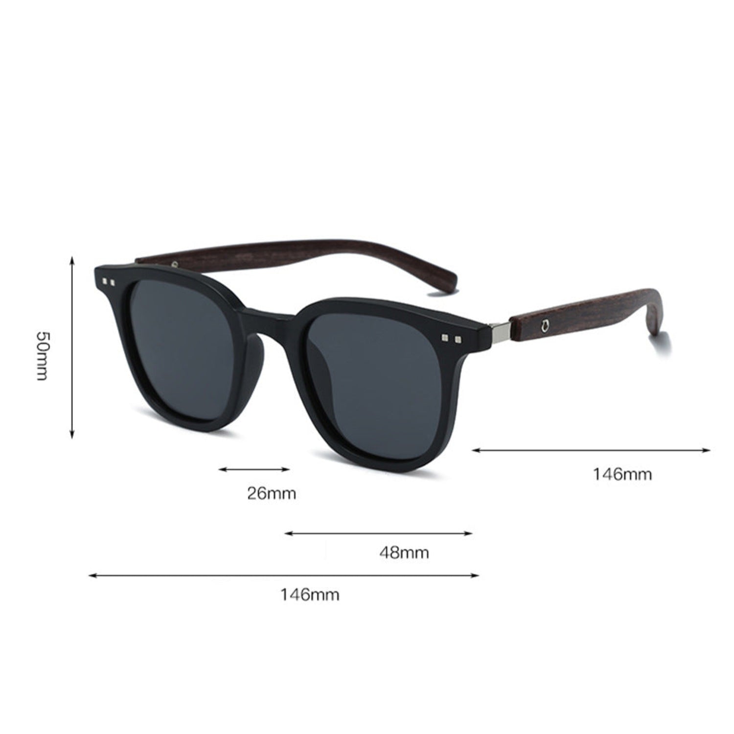 Black Square Sunglasses JLTG0174