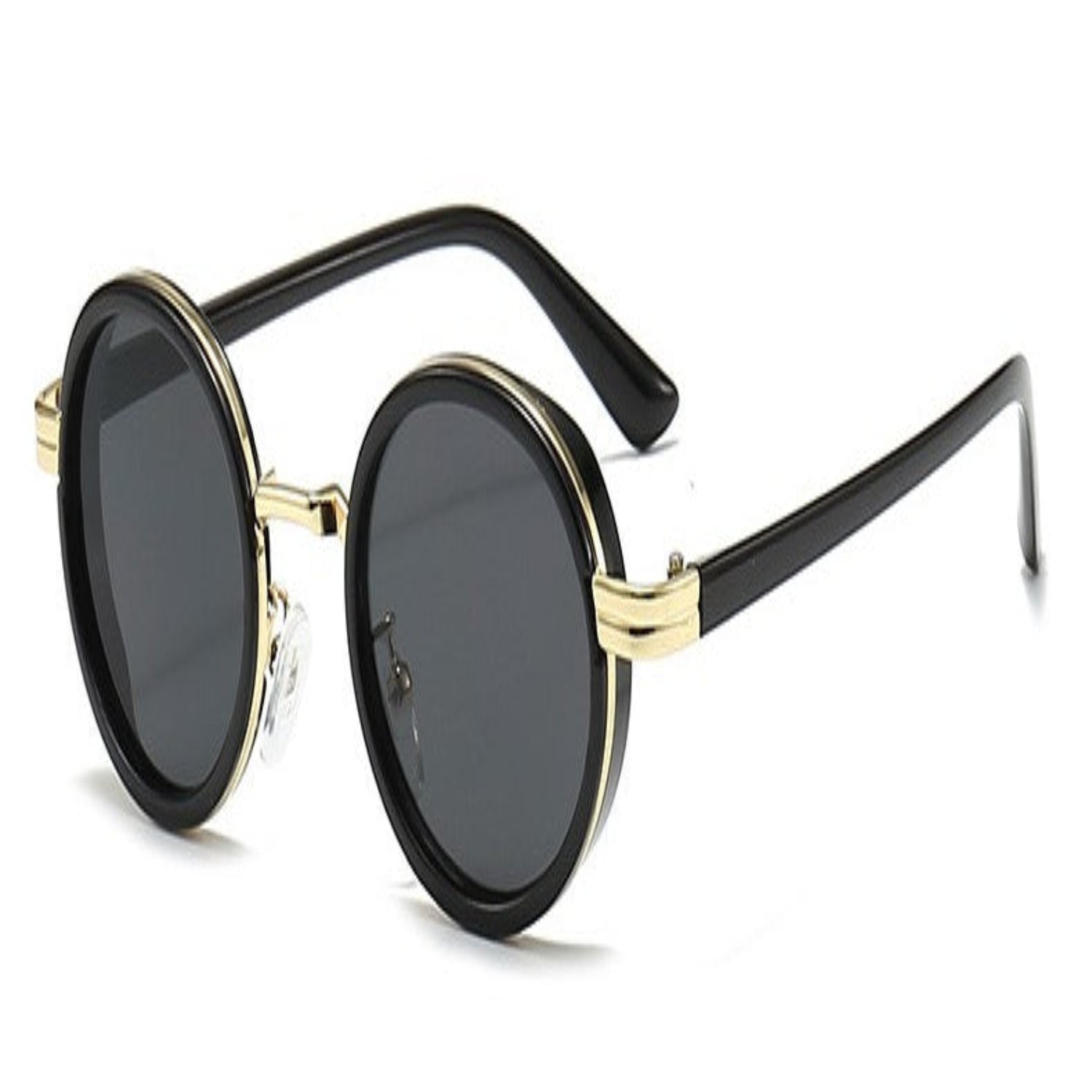 Black Round Black Sunglasses JLTG0179