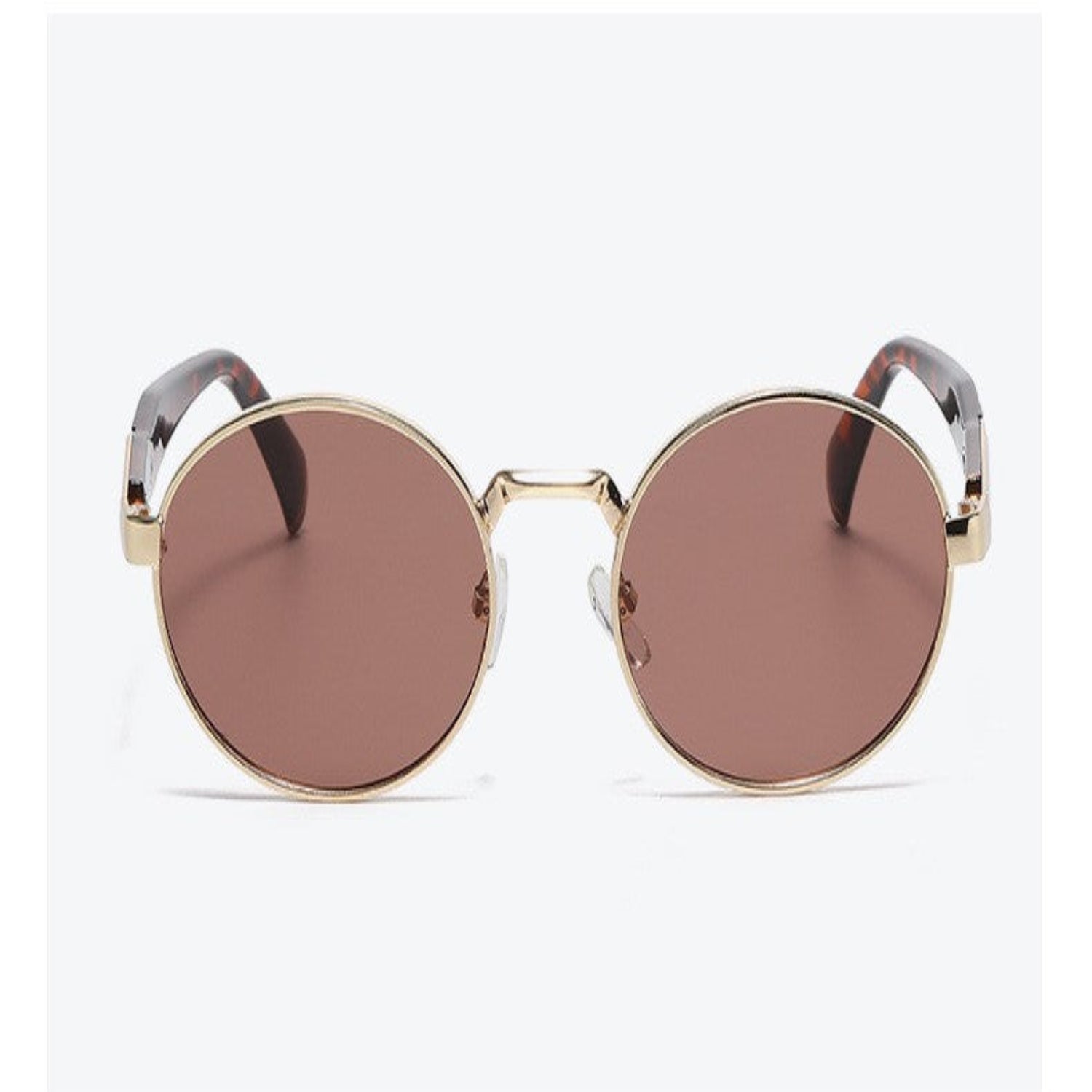 Gold Round Brown Sunglasses JLTG0180