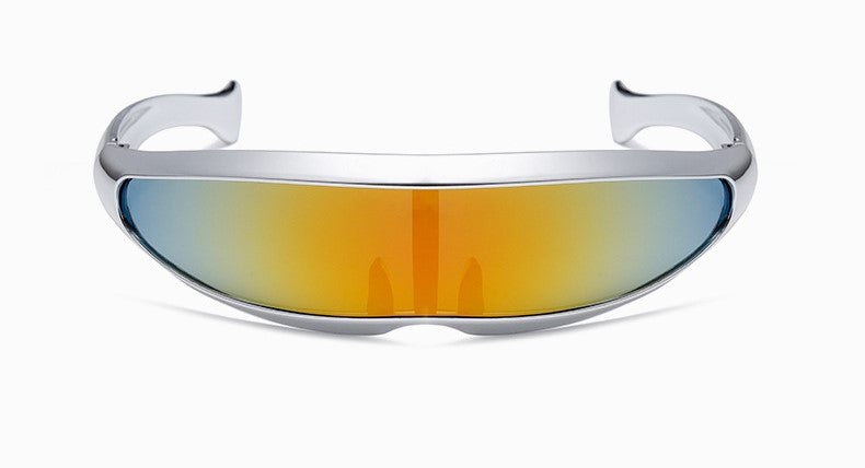 Silver Wraparound Mirror Sunglasses JLTG0189