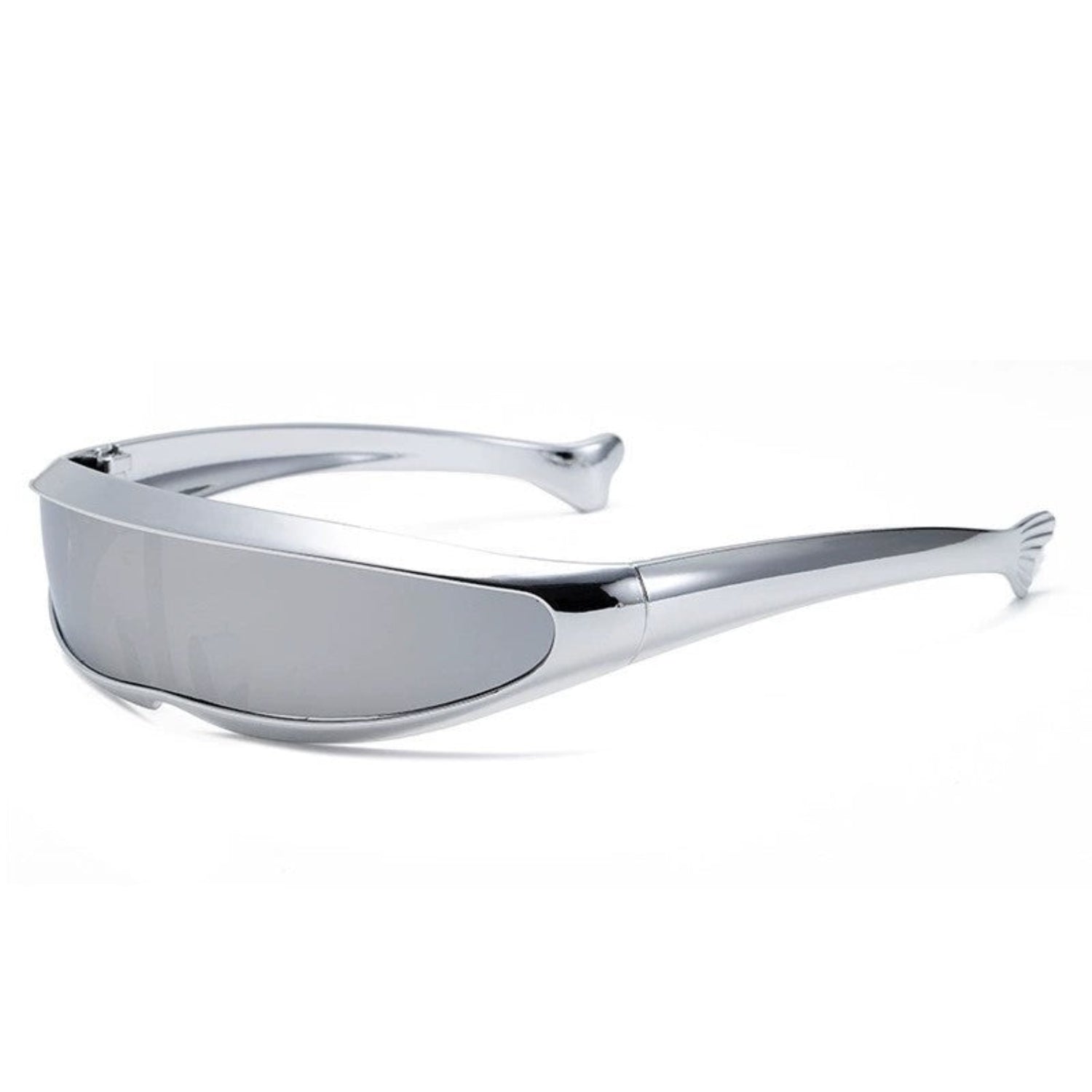 Silver Wraparound Mirror Sunglasses JLTG0190