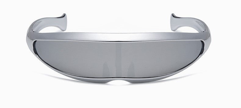 Silver Wraparound Mirror Sunglasses JLTG0190