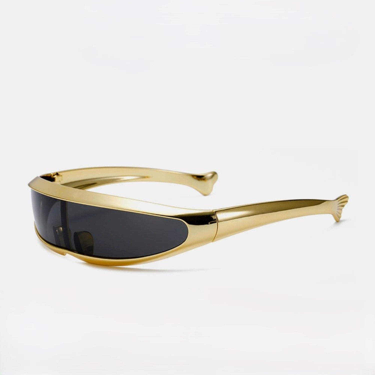Gold Wraparound Mirror Sunglasses JLTG0191