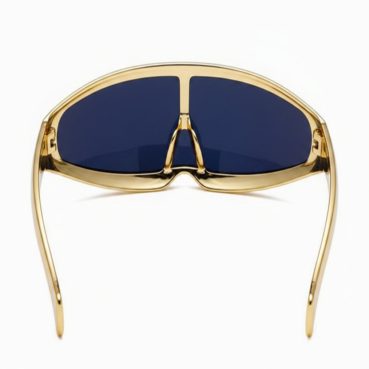 Gold Wraparound Mirror Sunglasses JLTG0192