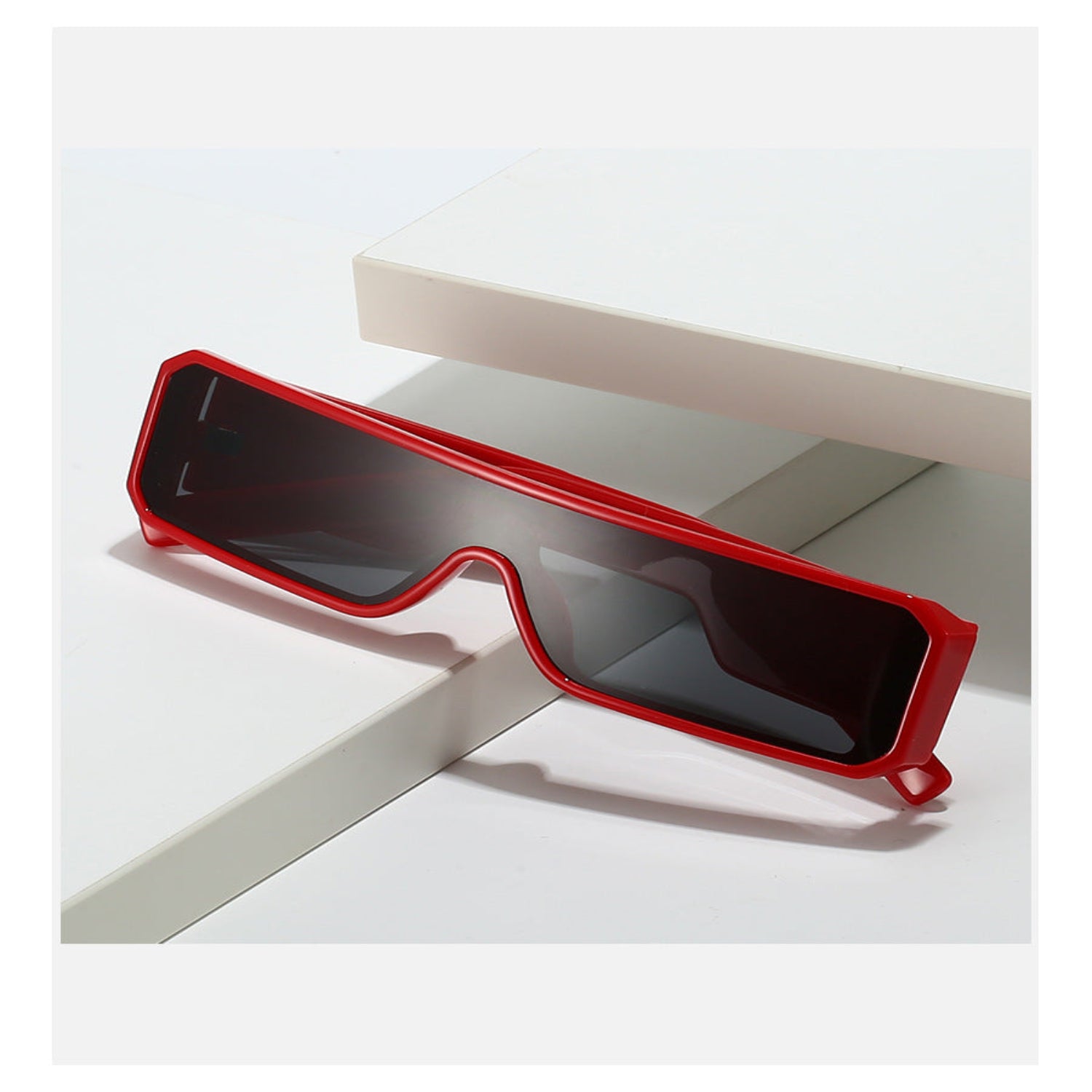 Red Rectangular Lens Sunglasses JLTG0201