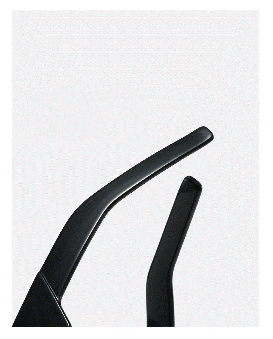 Black Rectangular Lens Sunglasses JLTG0202