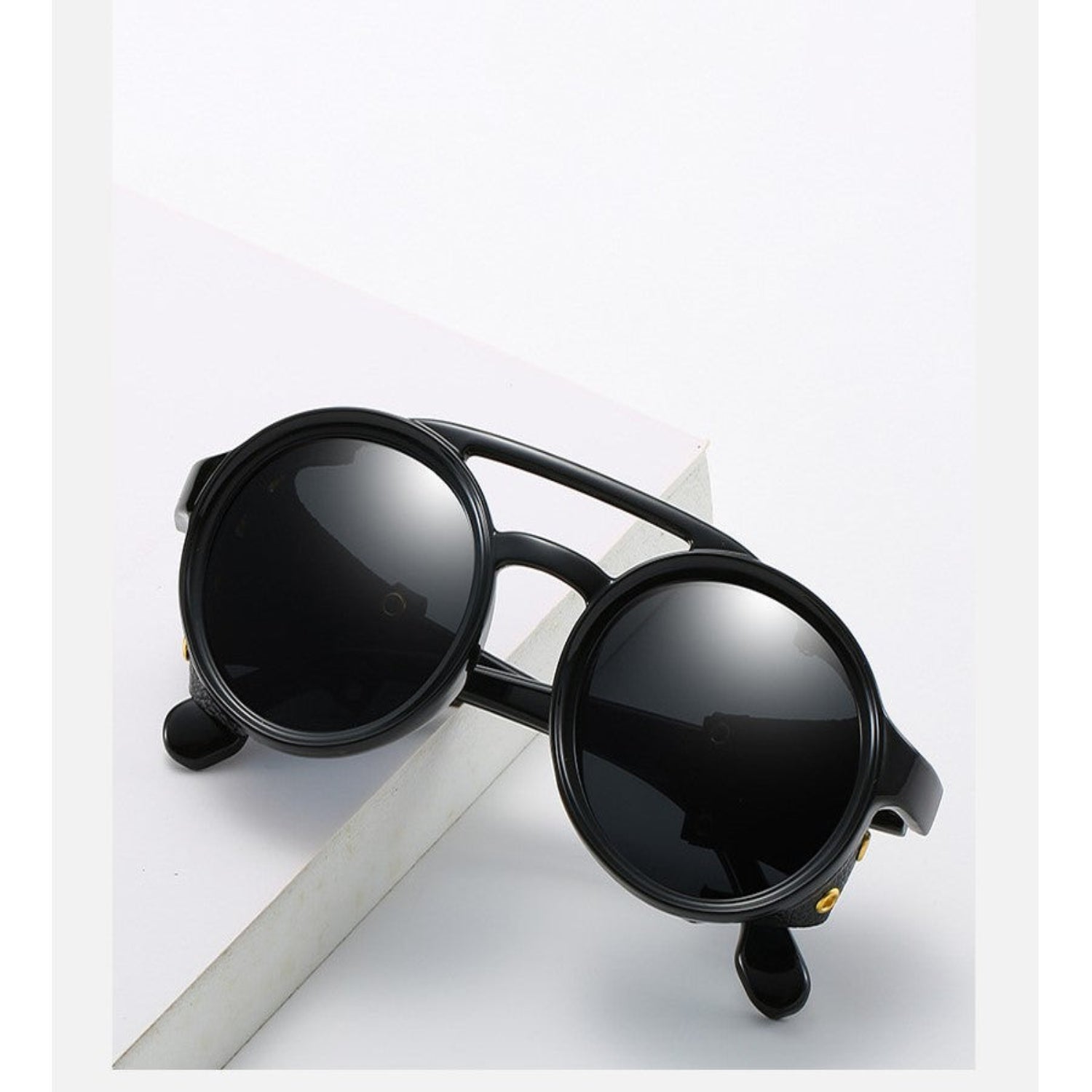 Black Round Lens Sunglasses JLTG0205