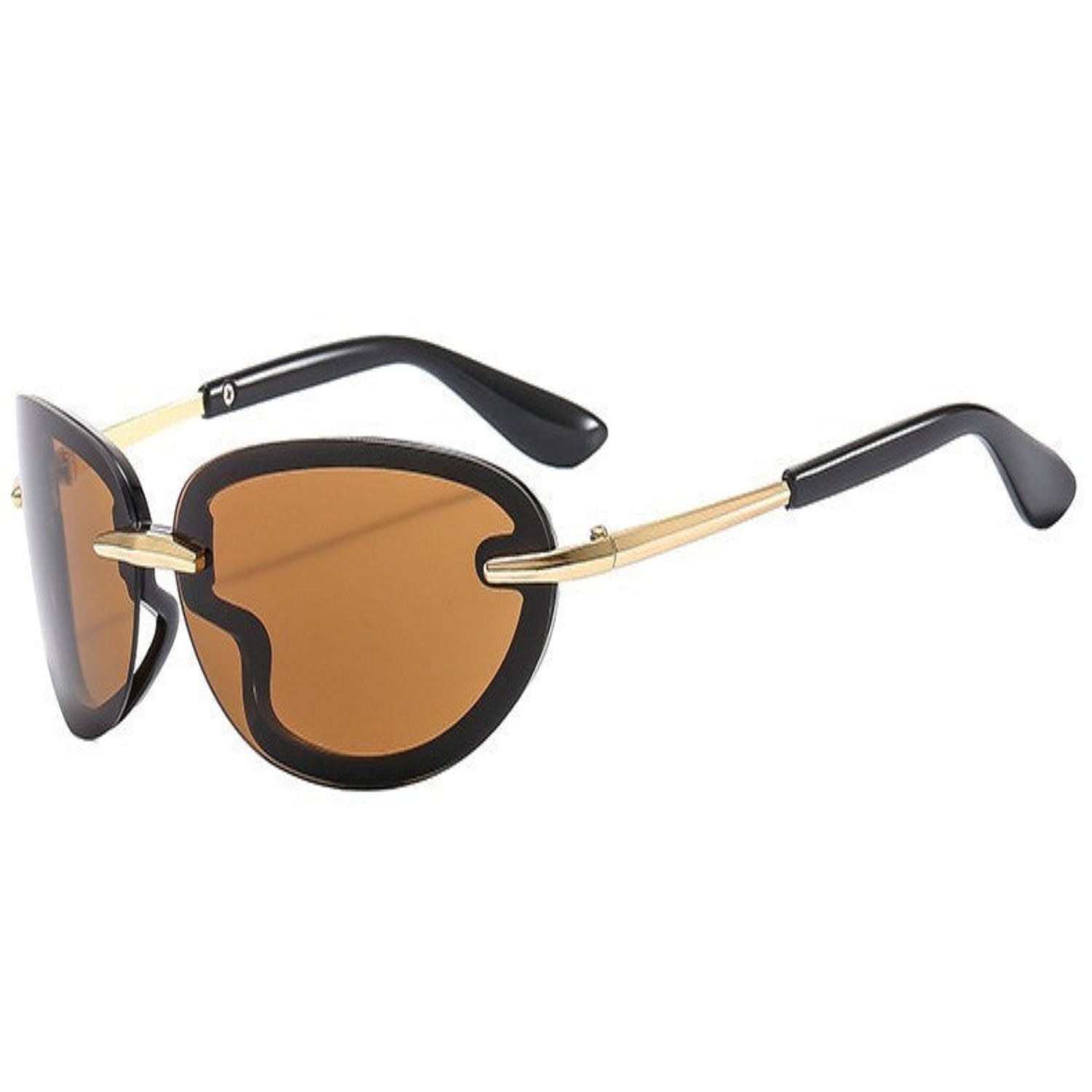 Brown Oval Lens Sunglasses JLTG0206