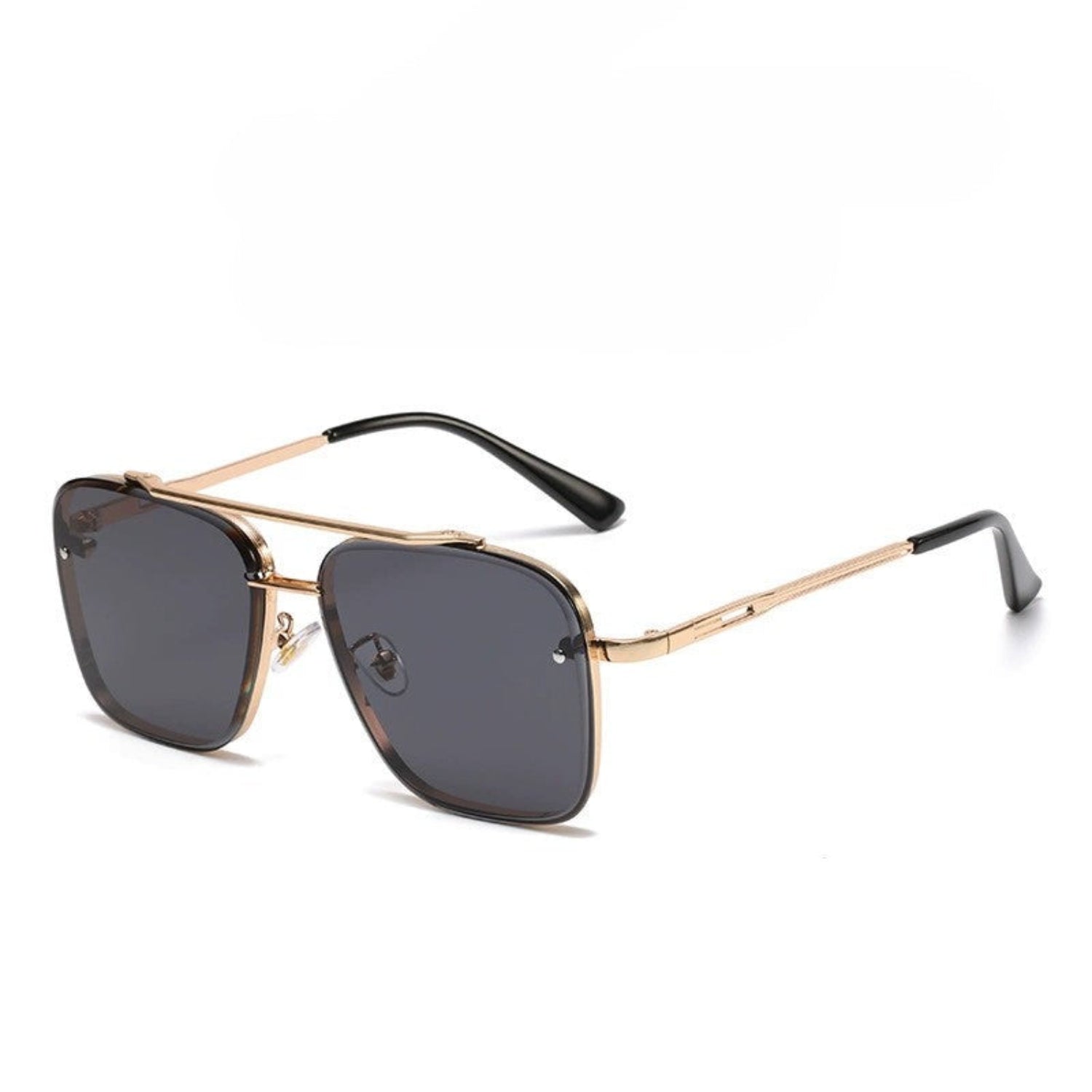Gold Square Black Sunglasses JLTG0219