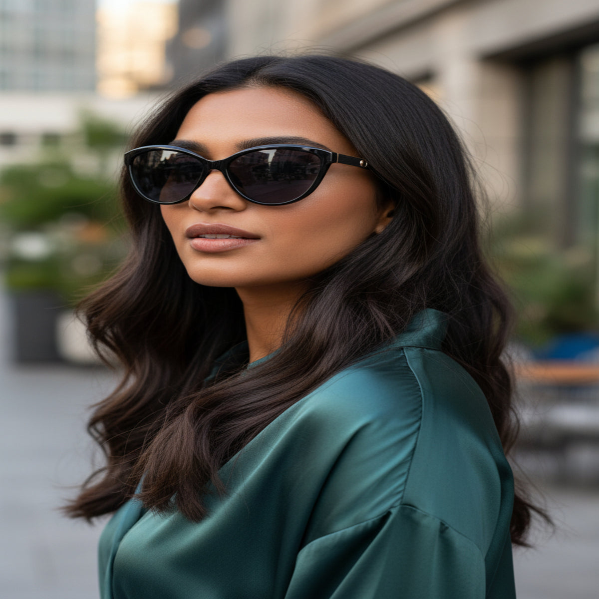 Black Cat-Eye Sunglasses JLTG0229