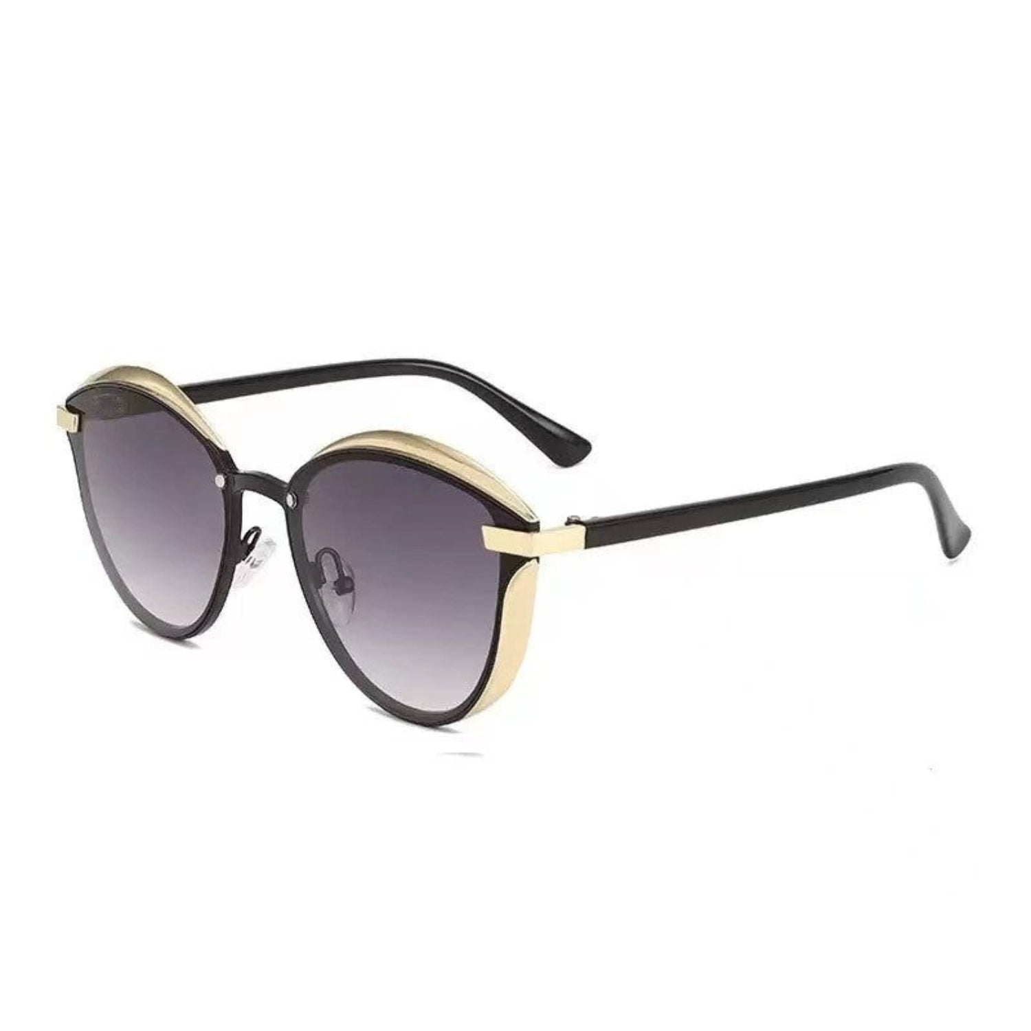 Light Black Round Gold Sunglasses JLTG0230