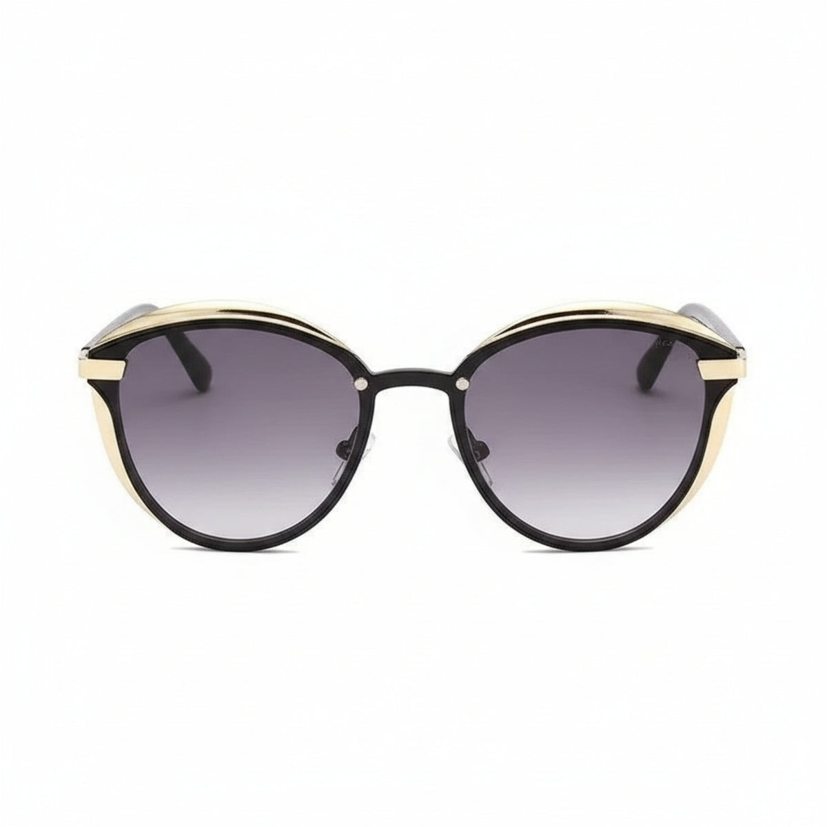Light Black Round Gold Sunglasses JLTG0230