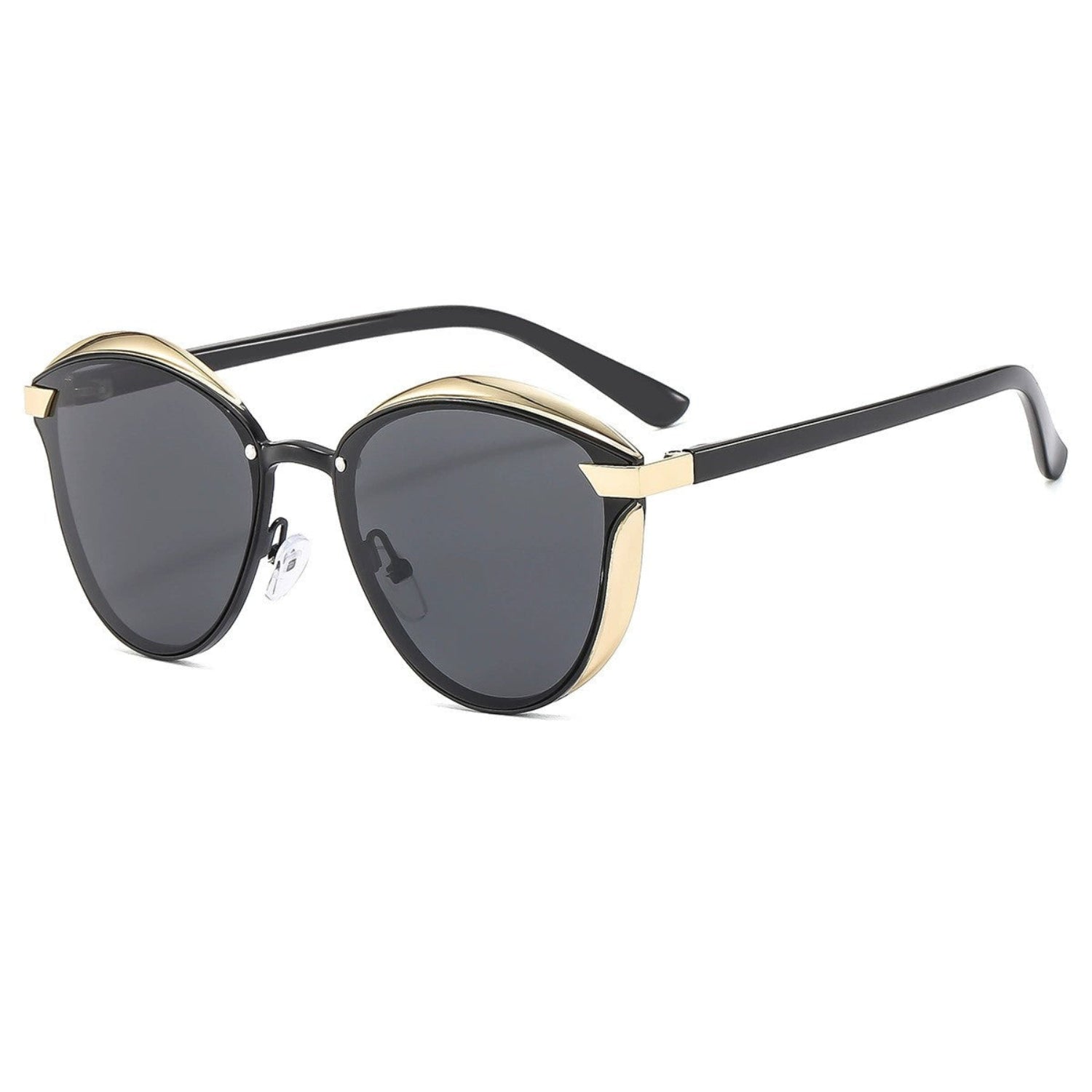 Black Round Gold Sunglasses JLTG0231
