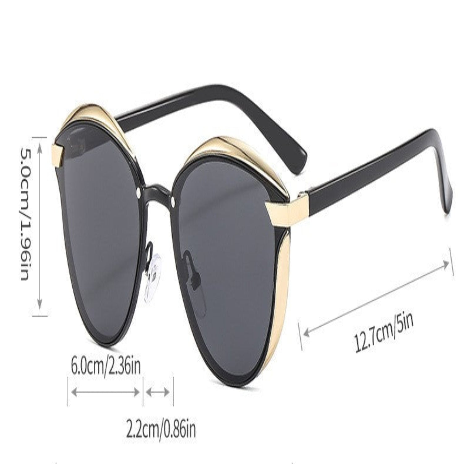Black Round Gold Sunglasses JLTG0231