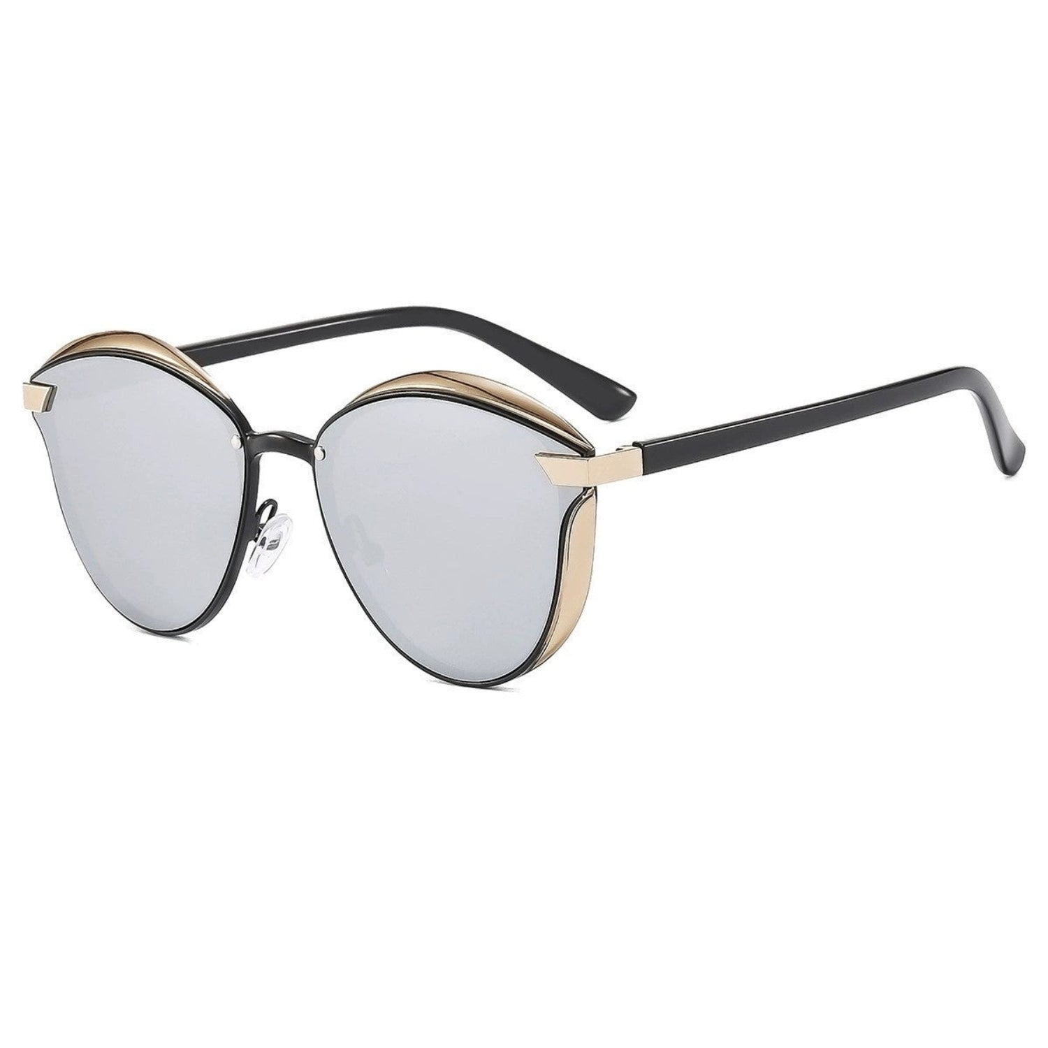 Gray Round Gold Sunglasses JLTG0232