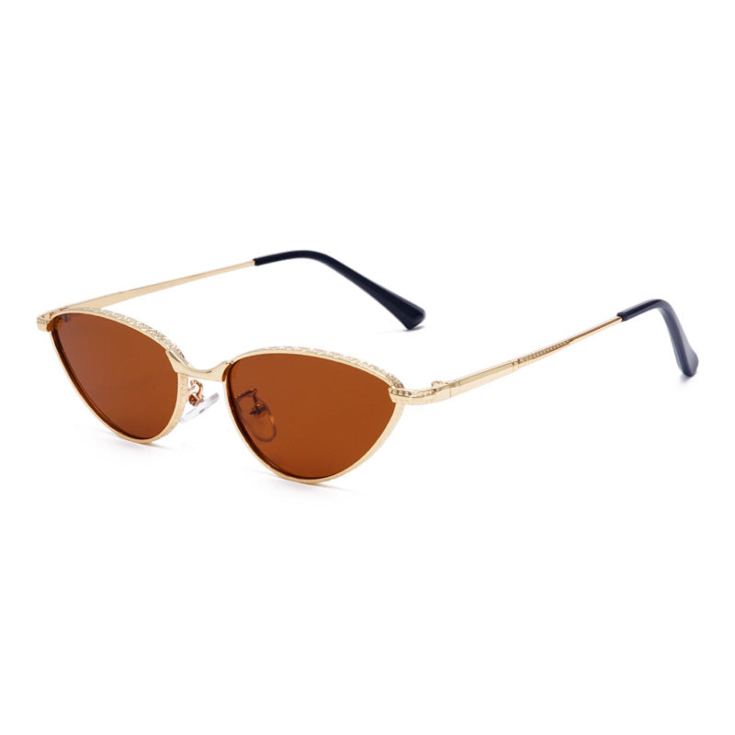 Sleek Brown Cat Eye Sunglasses JLTG0238