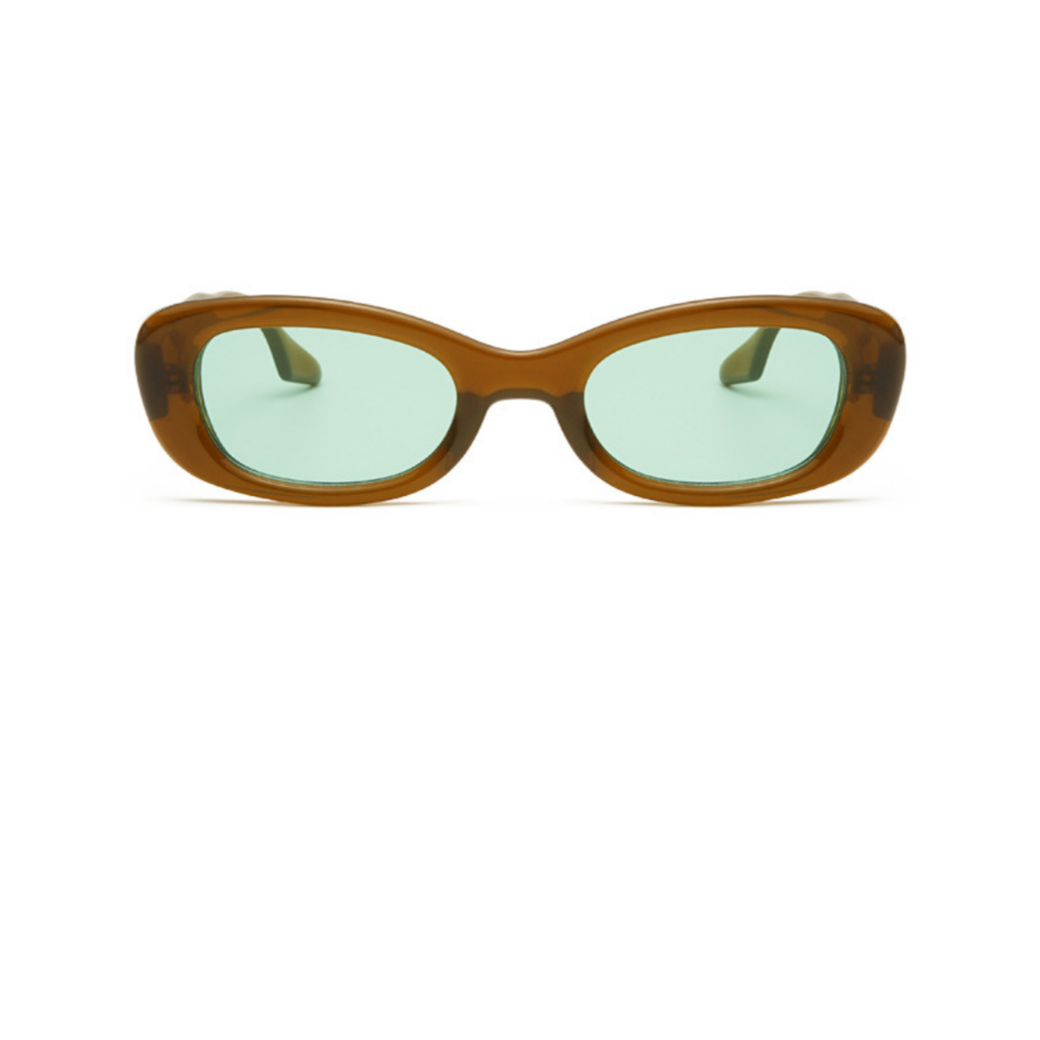 Retro Brown Oval Frame Sunglasses JLTG0242