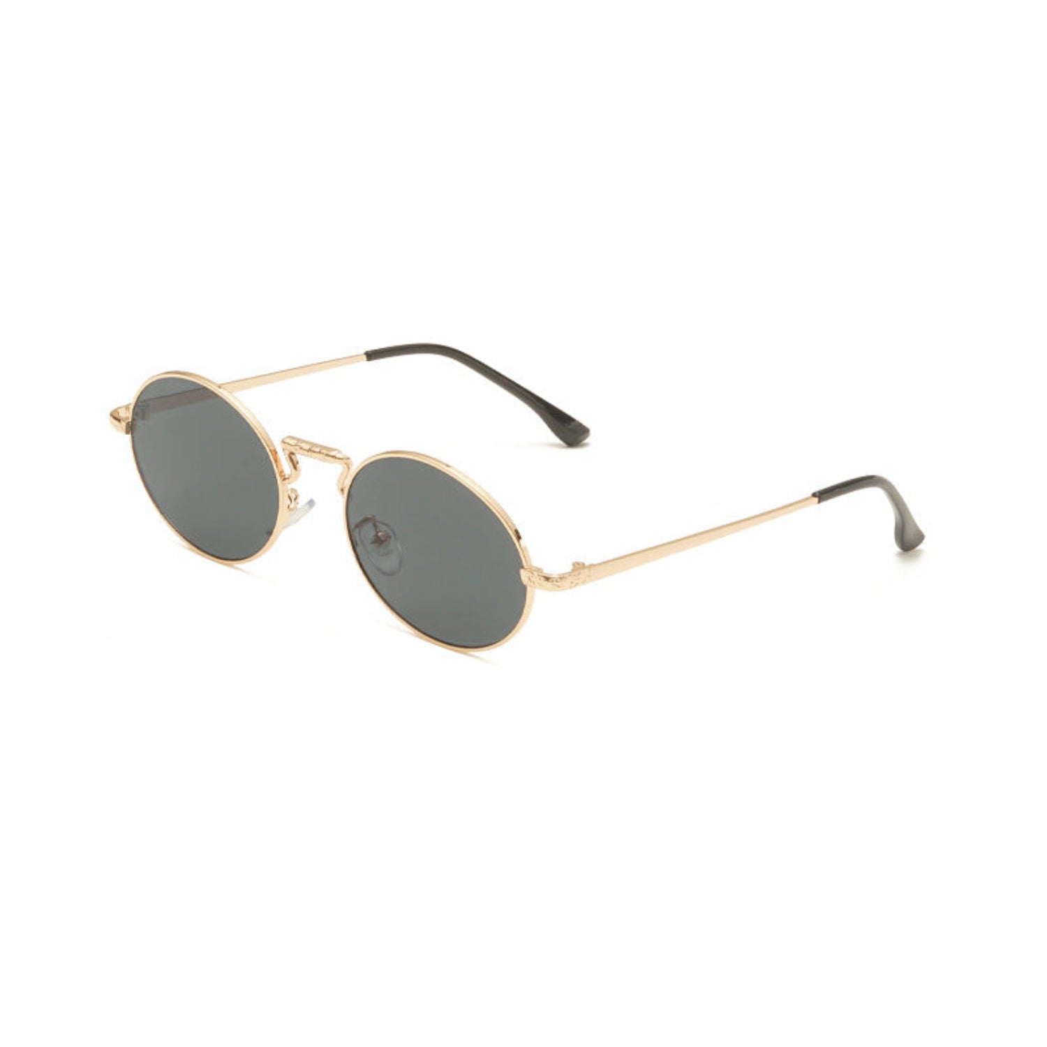 Vintage Gold Gray Round Sunglasses JLTG0245