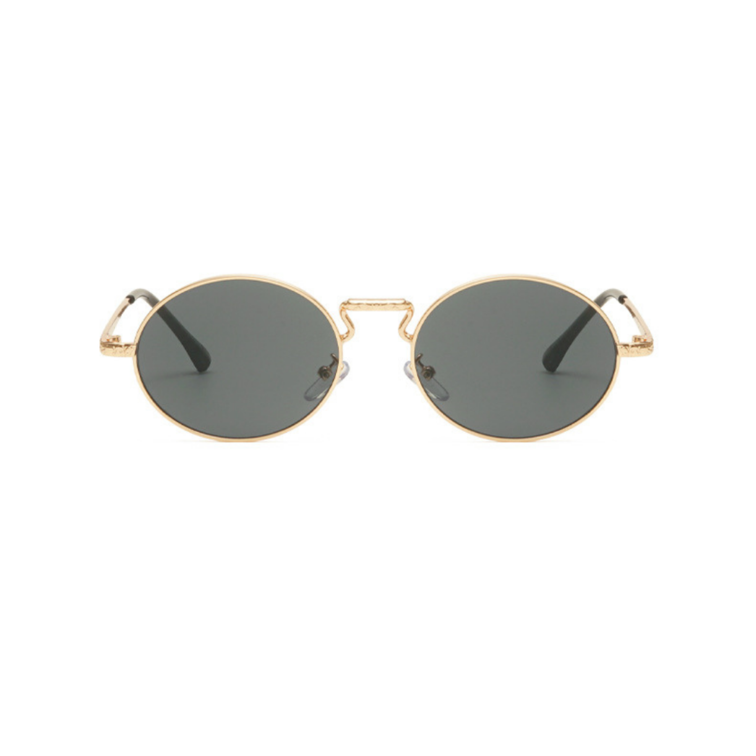 Vintage Gold Gray Round Sunglasses JLTG0245