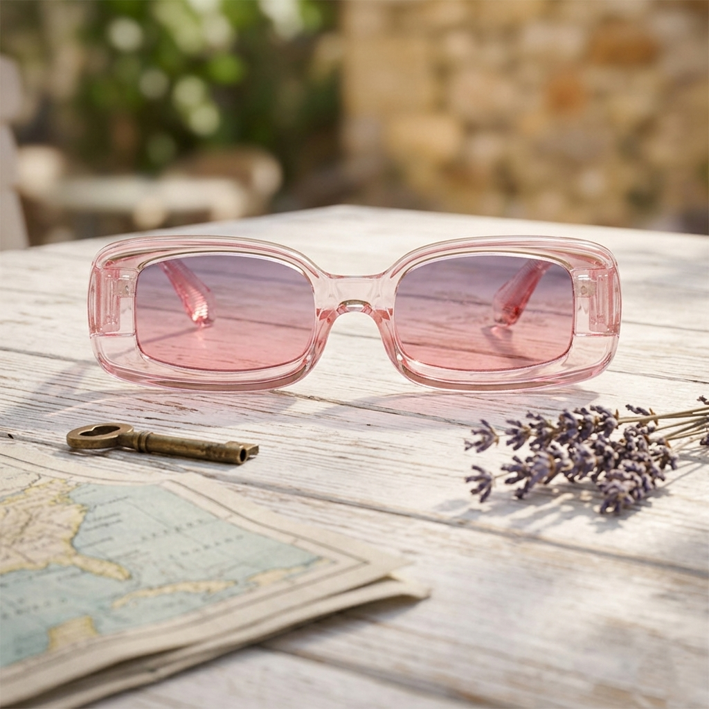 Chic Pink Gradient Square Sunglasses JLTG0246