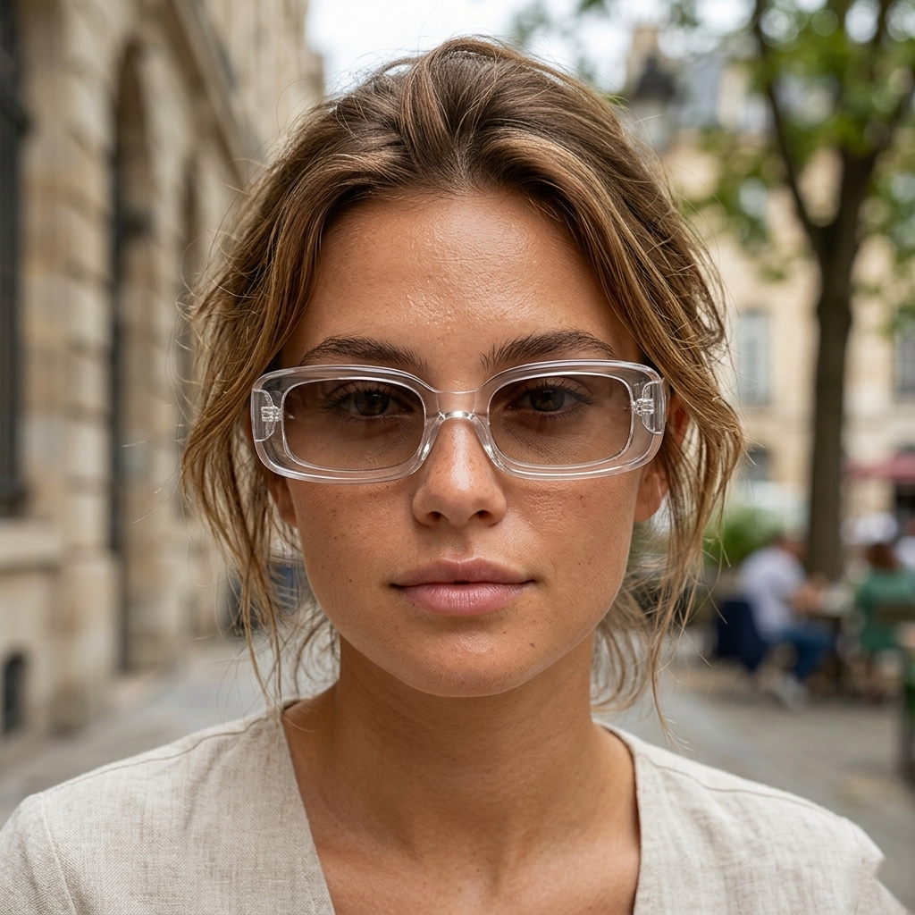 Chic White Gradient Square Sunglasses JLTG0247