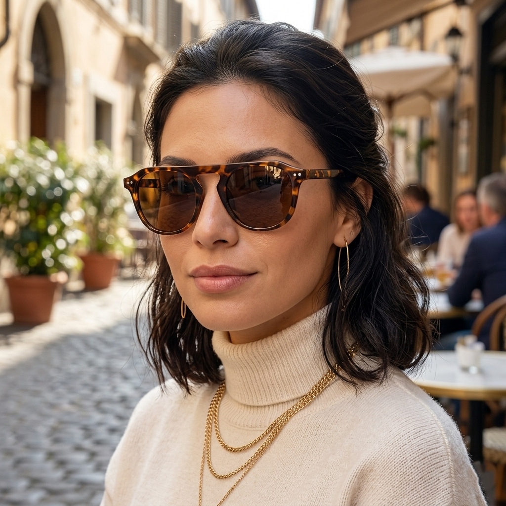 Classic Tortoise Flat Top Sunglasses JLTG0248