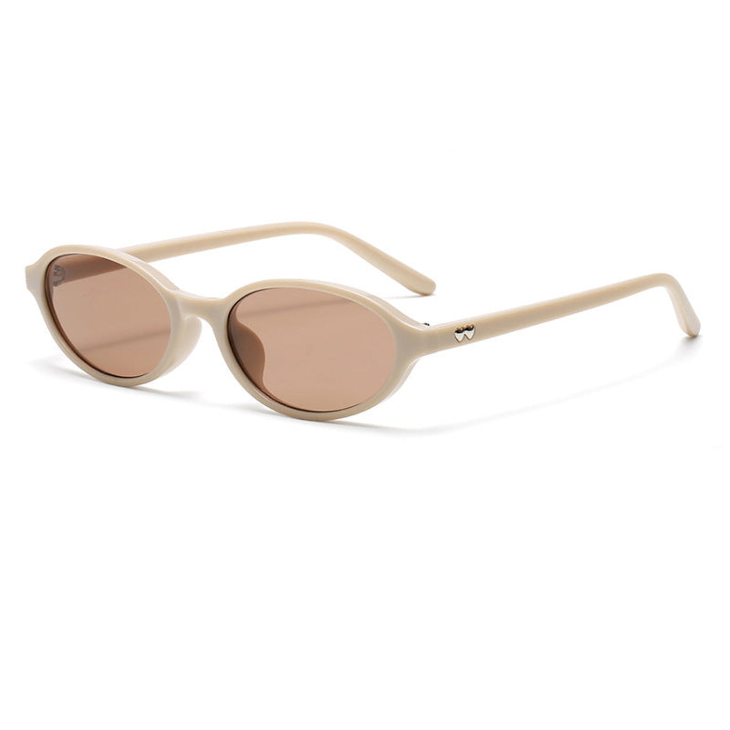 Classic White Oval Frame Sunglasses JLTG0260