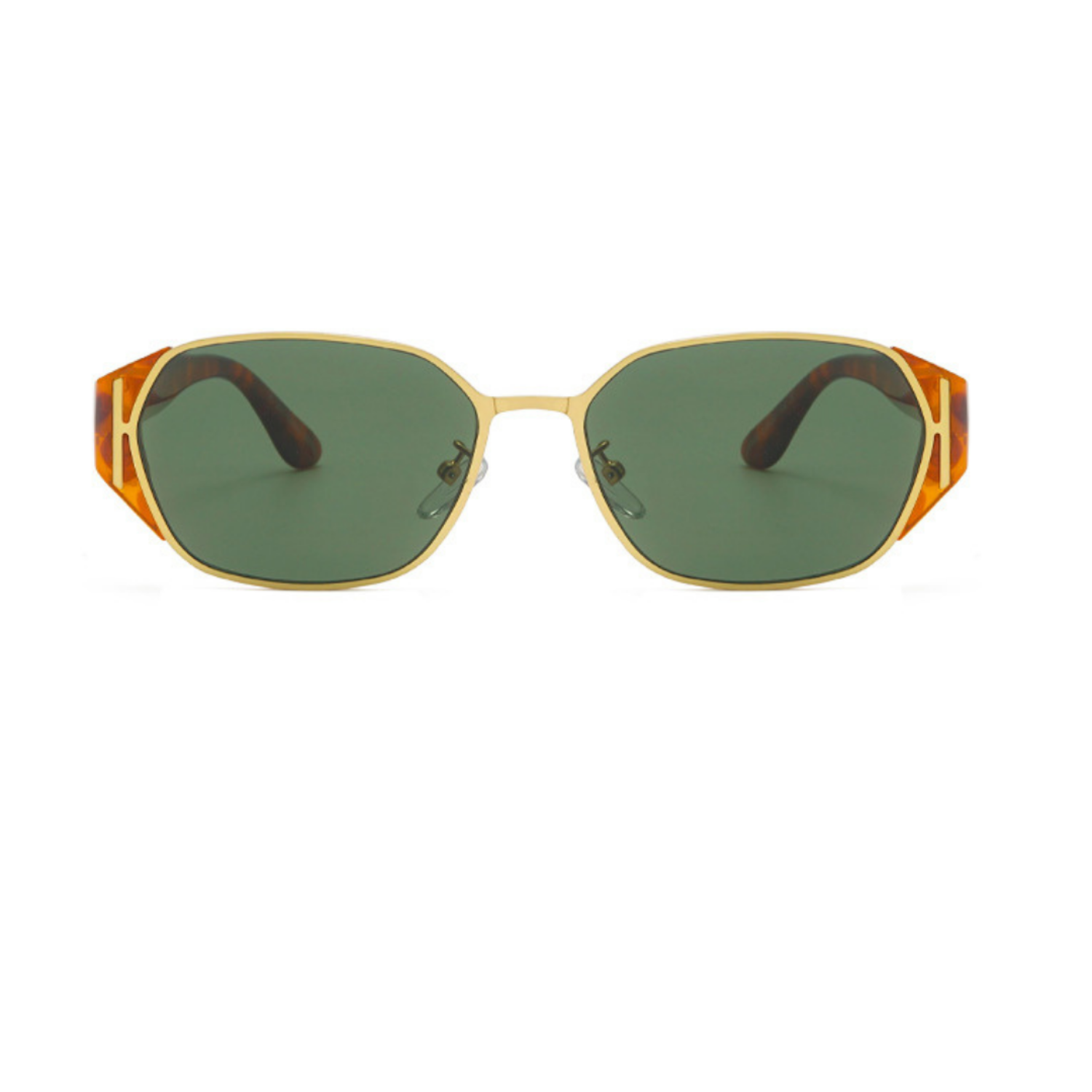 Gold Tortoise Green Lens Sunglasses JLTG0262