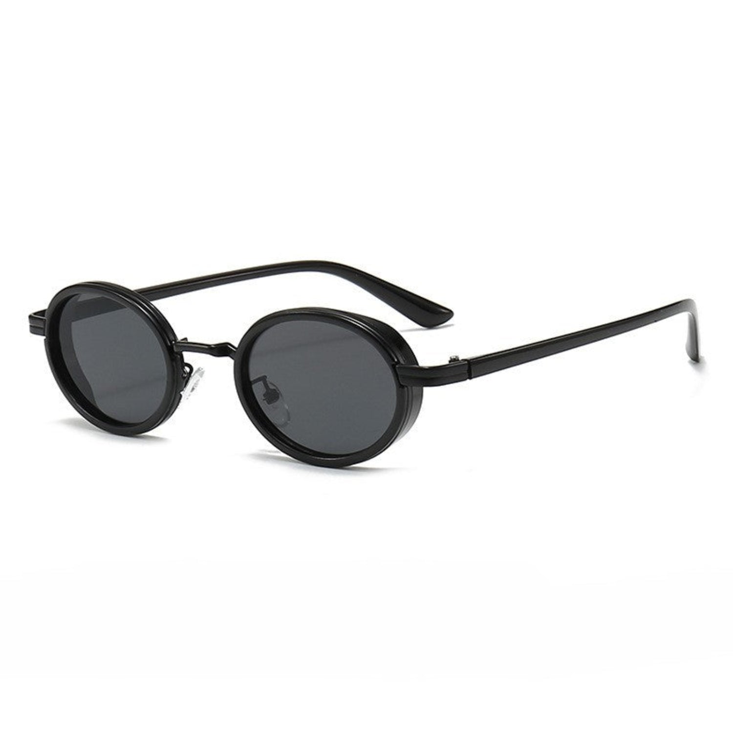 Retro Black Round Metal Sunglasses JLTG0271