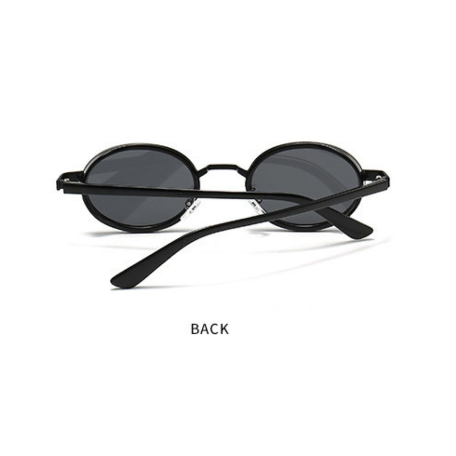 Retro Black Round Metal Sunglasses JLTG0271