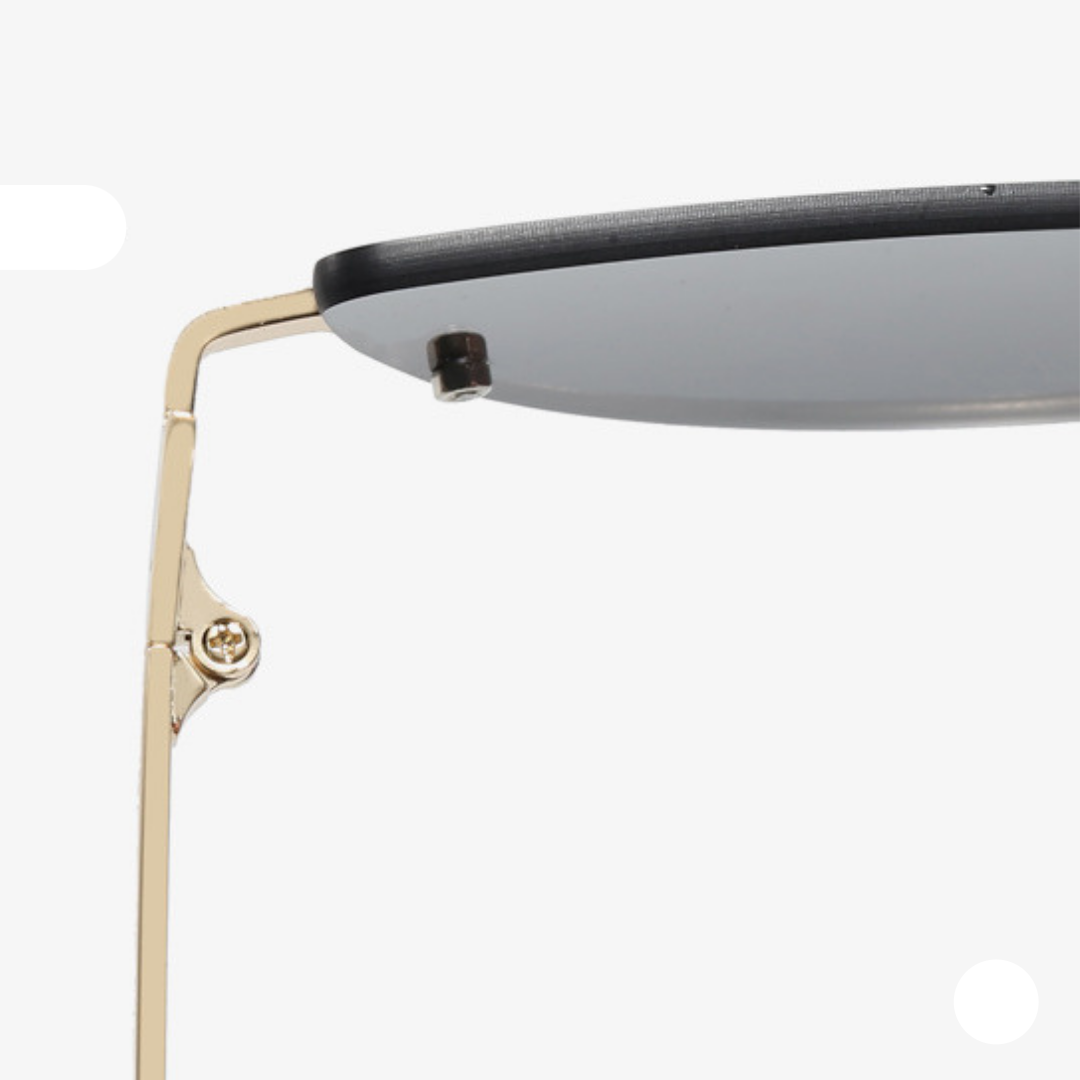 Gold Black Rimless Square Sunglasses JLTG0275