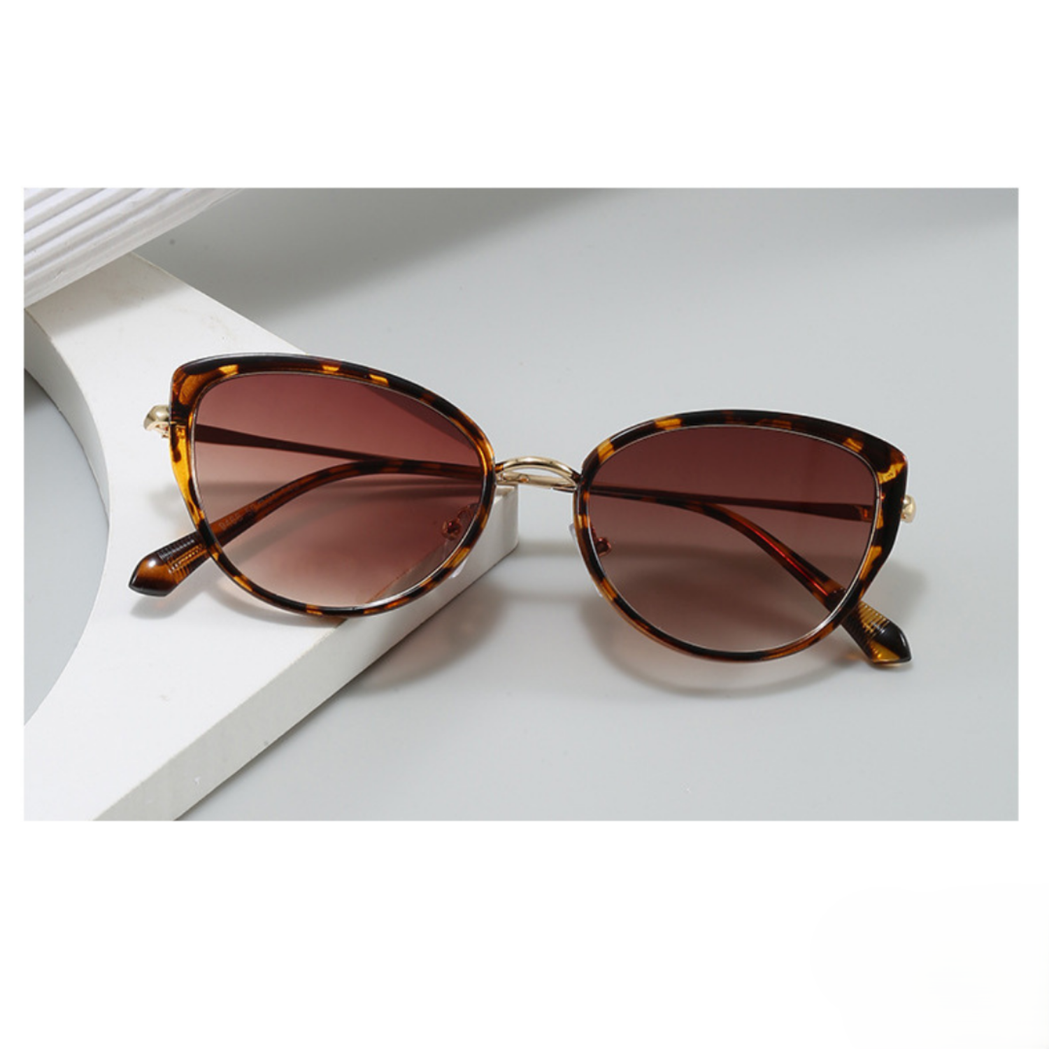 Classic Gold Brown Cat Sunglasses JLTG0277