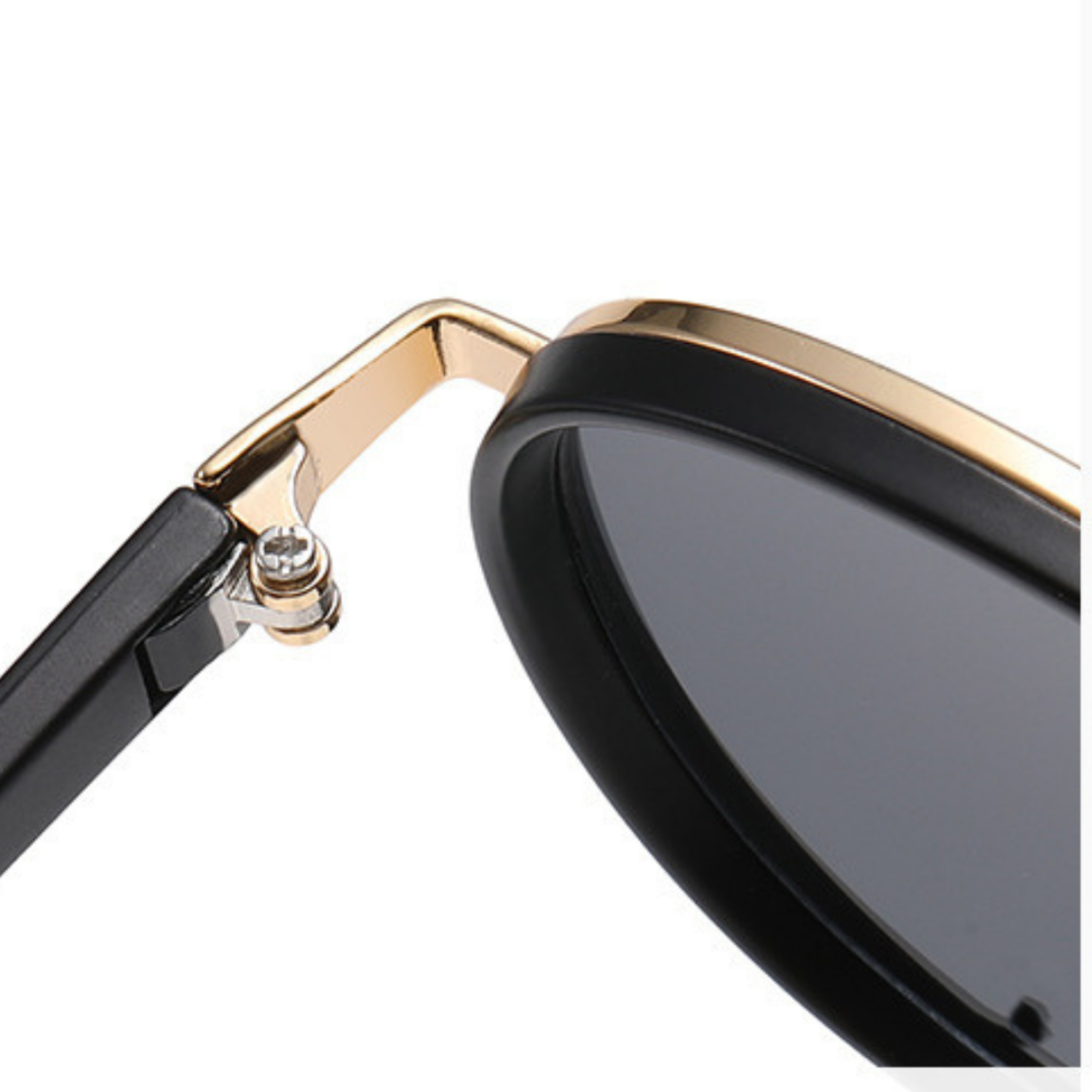 Matte Black Round Sporty Sunglasses JLTG0280