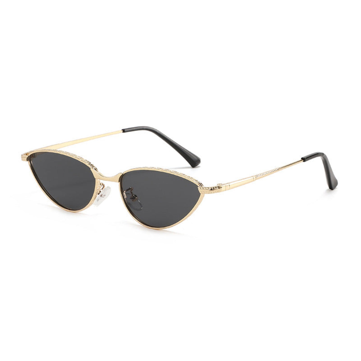 Gold Cat-Eye Gray Lens Sunglasses JLTG0285