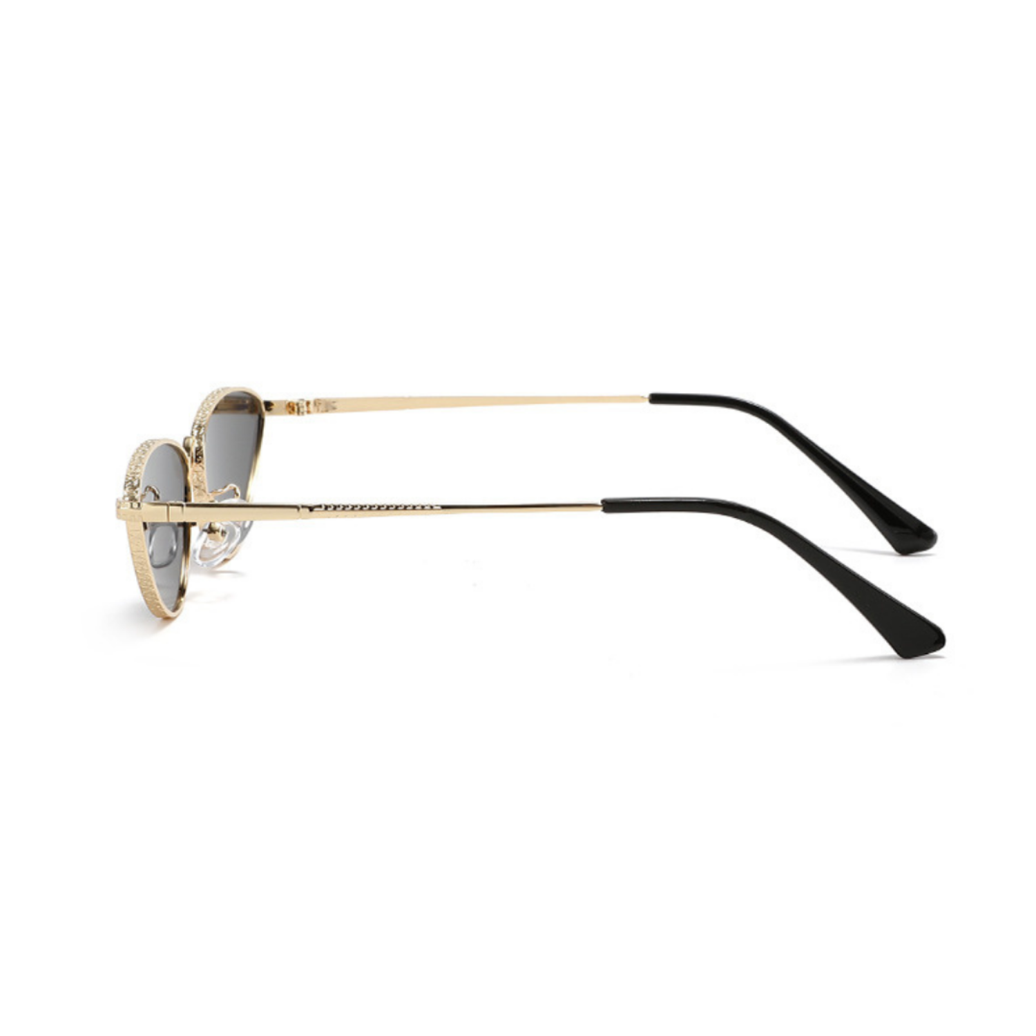 Gold Cat-Eye Gray Lens Sunglasses JLTG0285