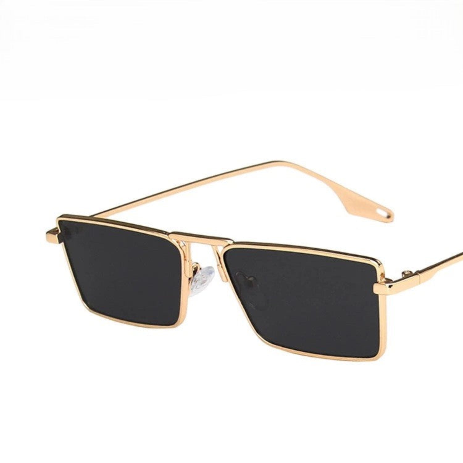 Gold Square Frame Black Sunglasses JLTG0287